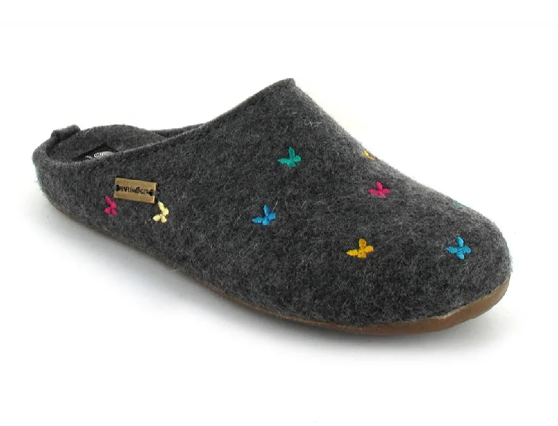 HAFLINGER Slipper | Everest Farfalline, Anthracite