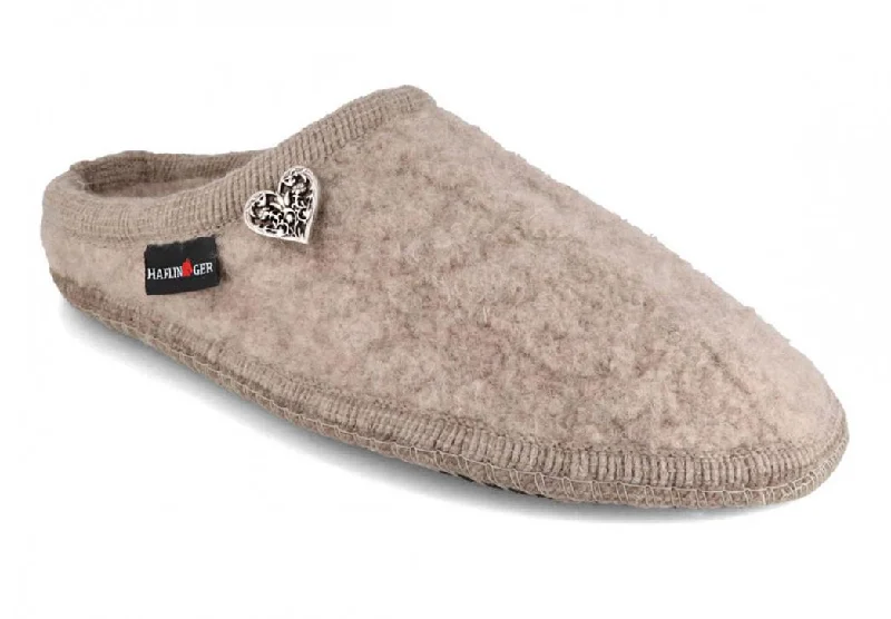 HAFLINGER Slipper | Herzerl, Beige