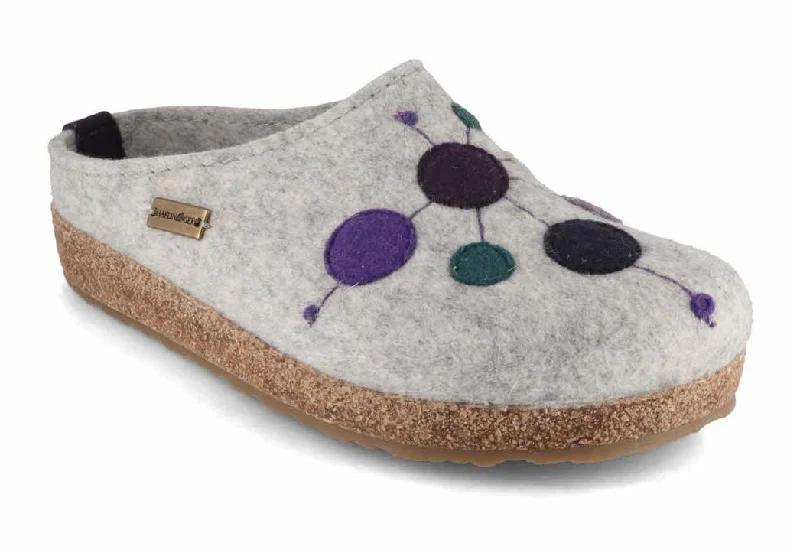 HAFLINGER Women Clogs 'Grizzly Faible', stone gray