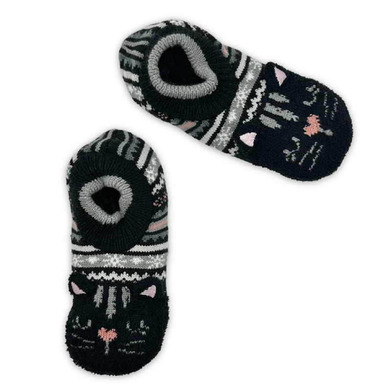 Sleepy Kitty 3D Ears Single Cuffer Slipper Socks