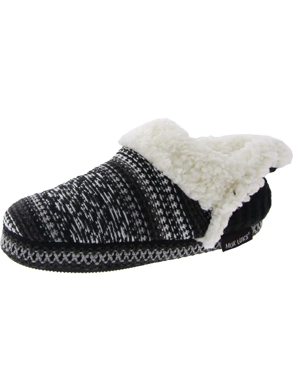 Magdalena Womens Faux Fur Festive Scuff Slippers