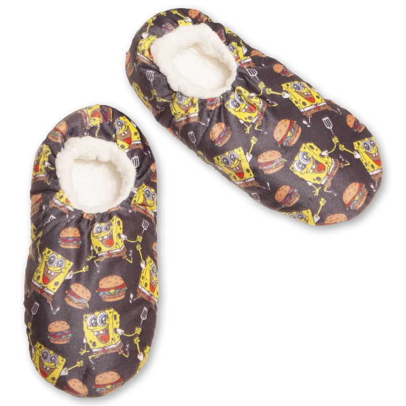 Men's SpongeBob Slipper Socks with Gripper Bottoms