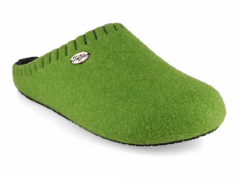 Tuffeln® Felt Slippers with Arch Support «Auszeit», green