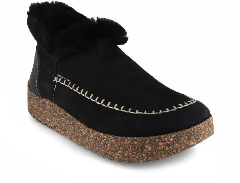 Tuffeln® Women's Sheepskin Slippers «Wohlig», black