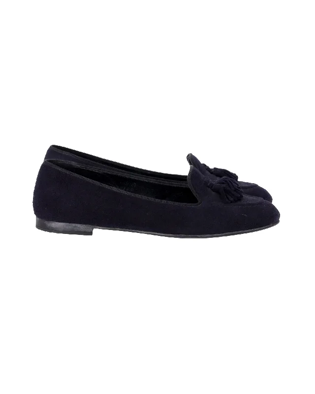 Church's Tassel Loafers in Navy Blue Suede