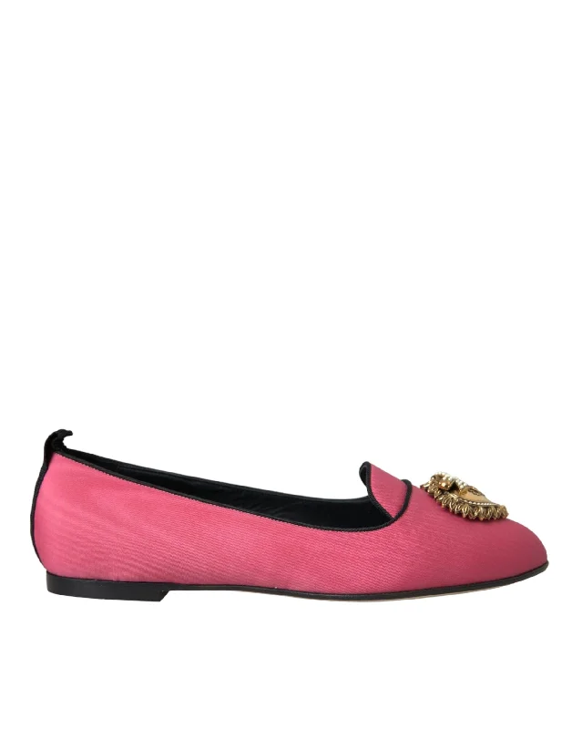 Dolce & Gabbana  Velvet Slip On Loafers Flats Women's Shoes