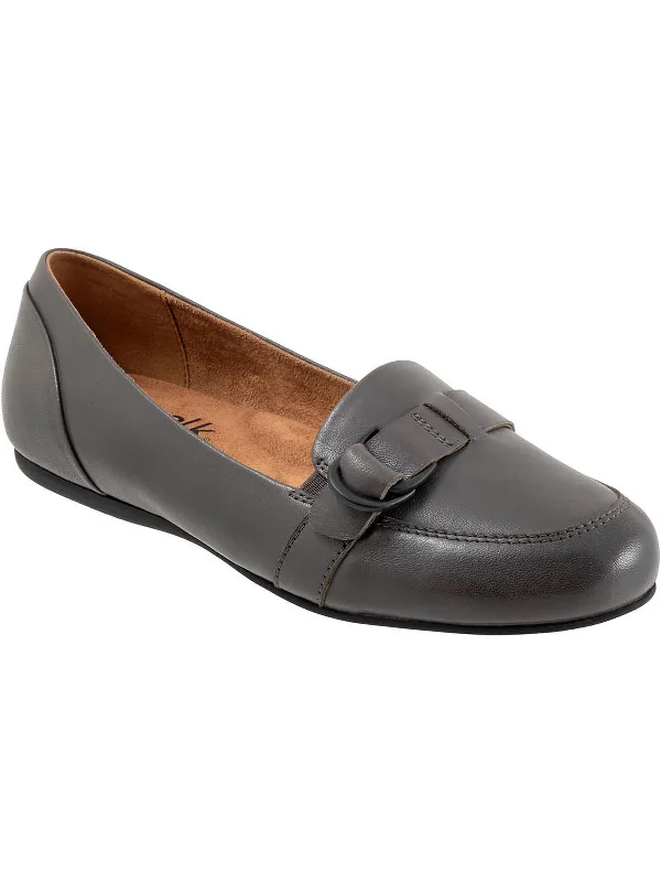 Serra Womens Leather Slip-On Loafers