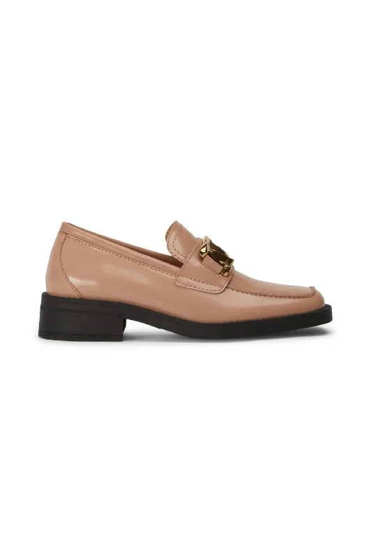 Tia Loafer In Latte Hi Shine