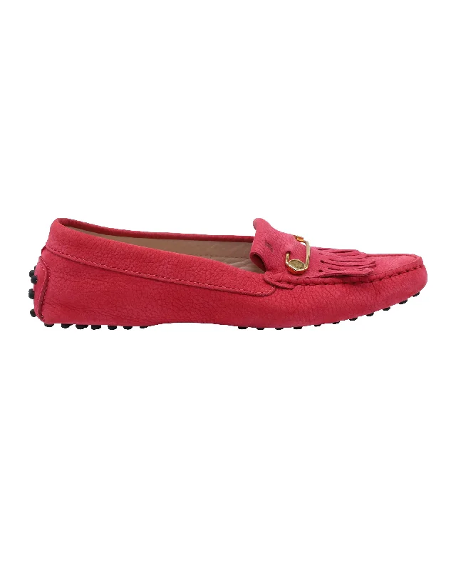 Tod's Gommino Loafers in Pink Leather