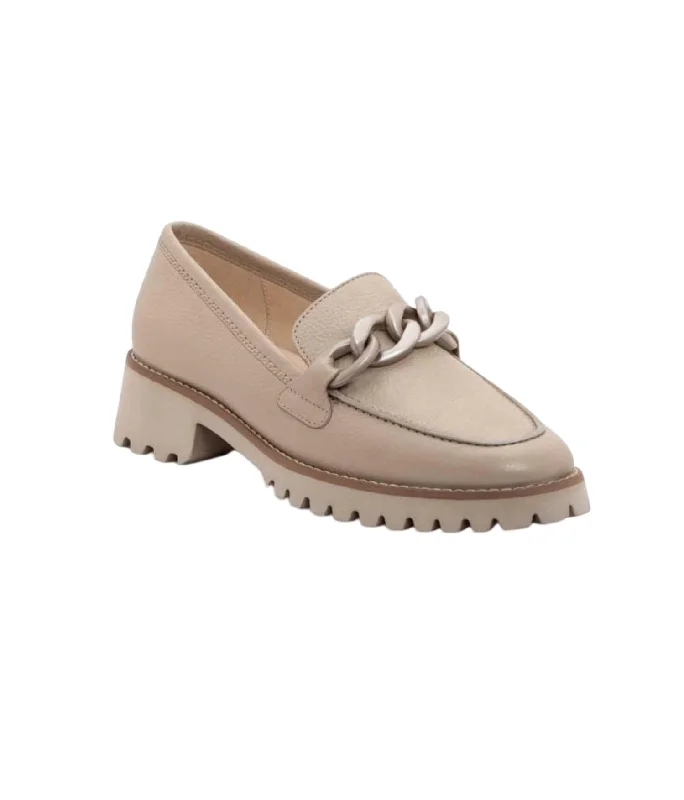 Women's Kiana Chain Loafer In Sand Calf