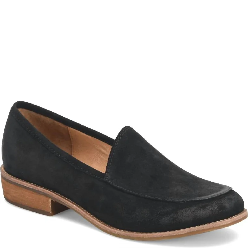 Women's Napoli Loafer In Black Suede