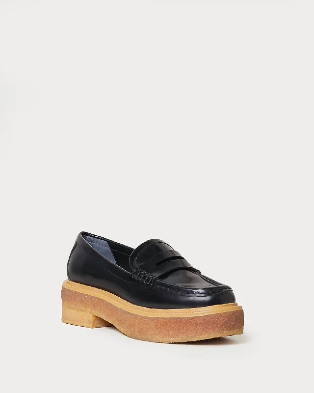 Women's Rikki Black Platform Loafer