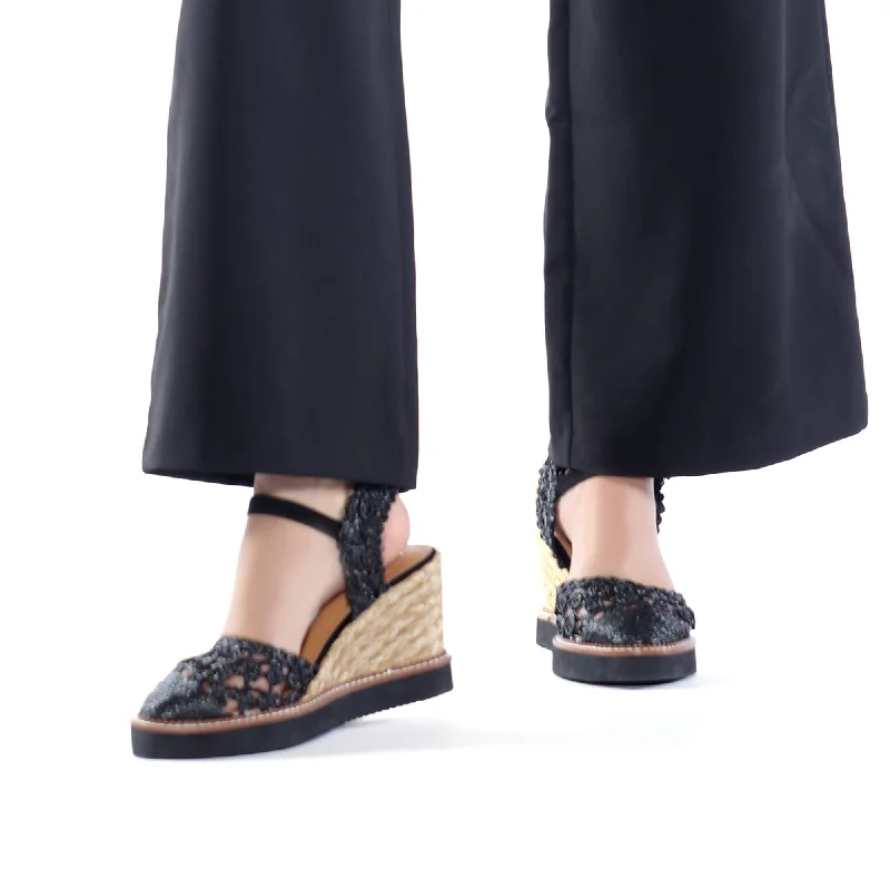 Aria Black Espadrille