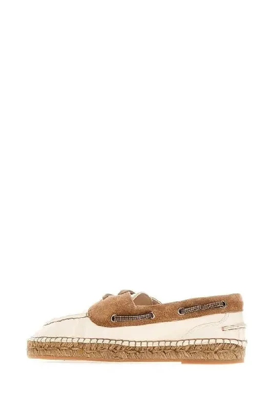 Brunello Cucinelli Women's Stringed Espadrilles  In New Lamb