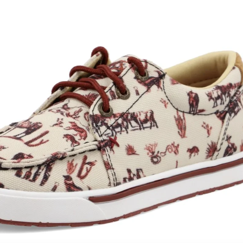 Kids’ Kicks by Twisted X - Maroon/Ivory