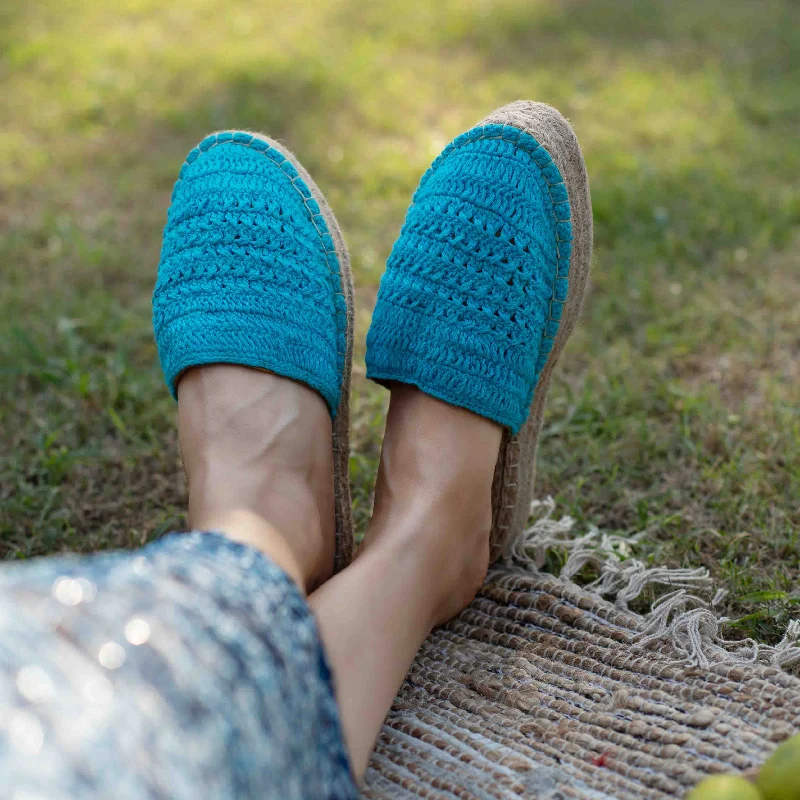 Croshia Blue Espadrilles Platform