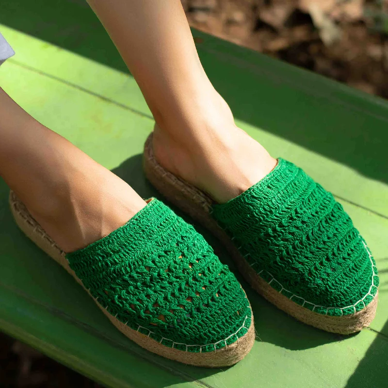 Croshia Green Espadrilles Platform