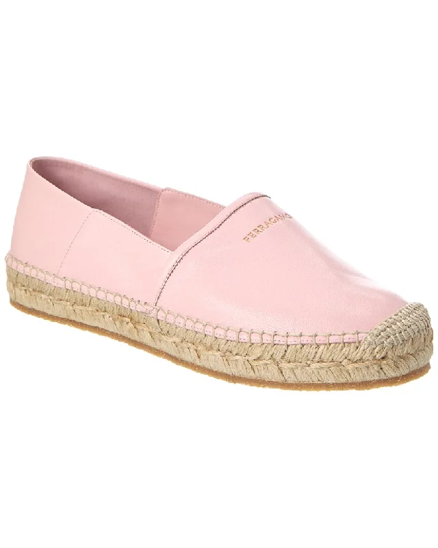 Ferragamo Alma Leather Espadrille