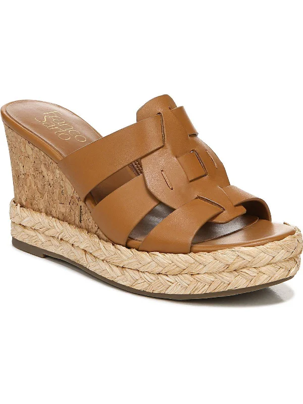 Fioret Womens Padded Insole Cork Wedge Sandals