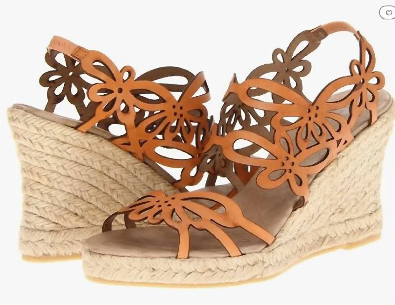 Jillian Wedge Sandal In Tan