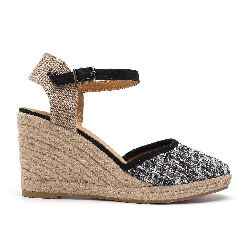 Joy Black Grey Espadrilles