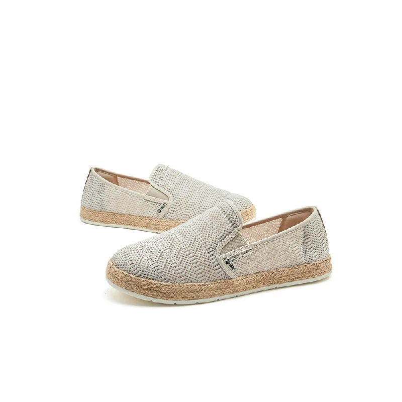 Handmade Men's Mesh Espadrilles Flats in Ivory-72285M