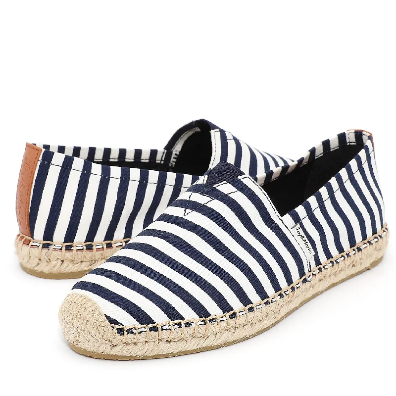 Handmade Women’s Slip-On Espadrille Stripe Loafers Flats-A01601W