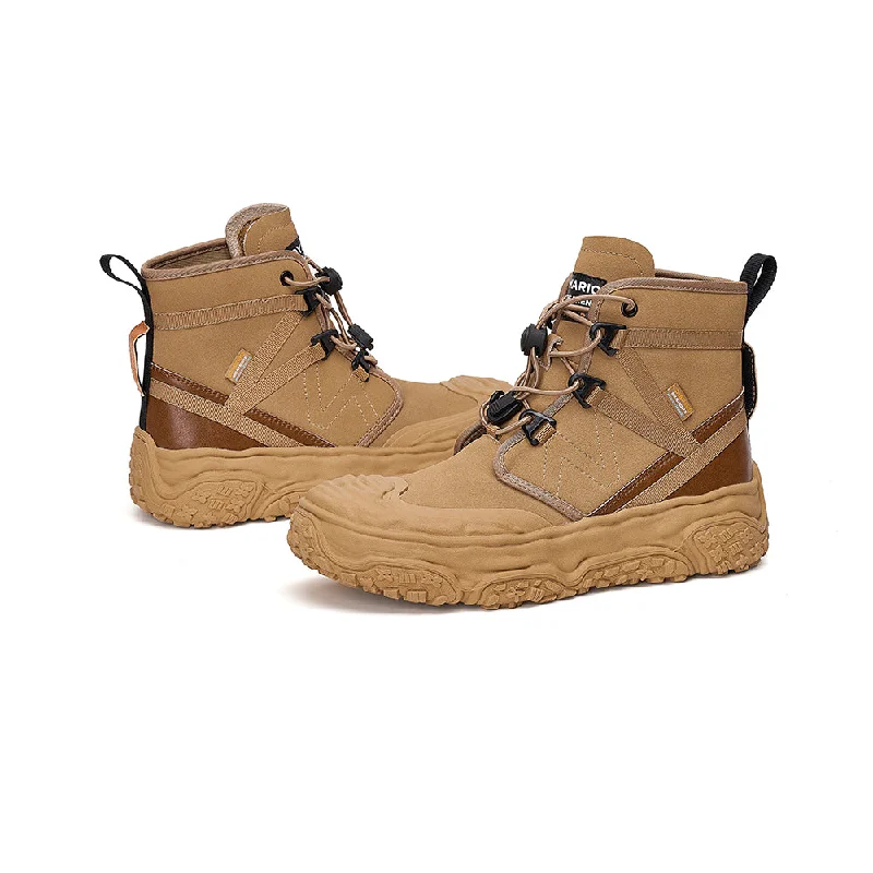 Women's Action Leather Lace-up Boots in Camel-65590W