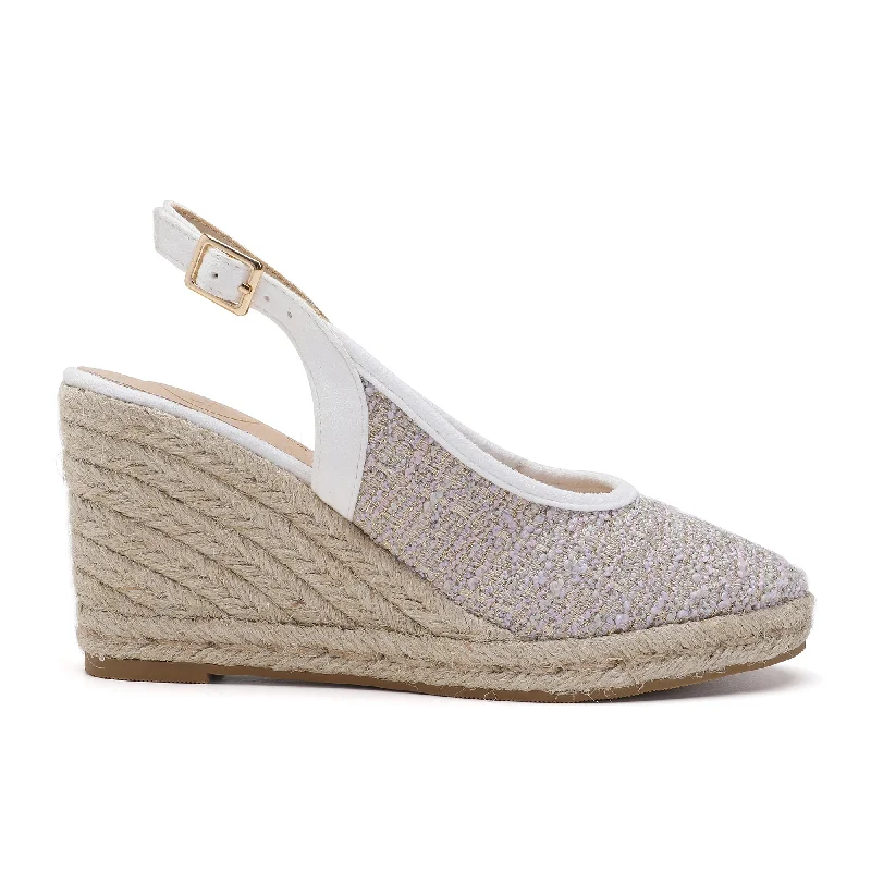 Marilyn White Purple Espadrilles