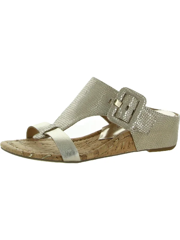 Ofelia Womens Adjustable Cork Wedge Sandals