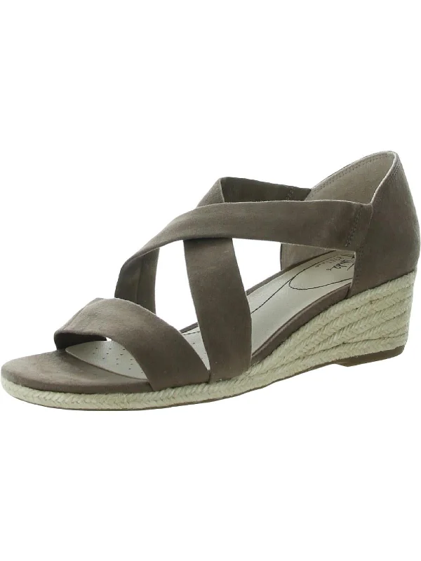 Siesta Womens Cushioned Footbed Slip On Wedge Sandals