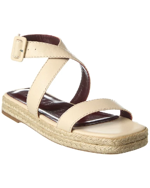 STAUD Lara Leather Espadrille Sandal