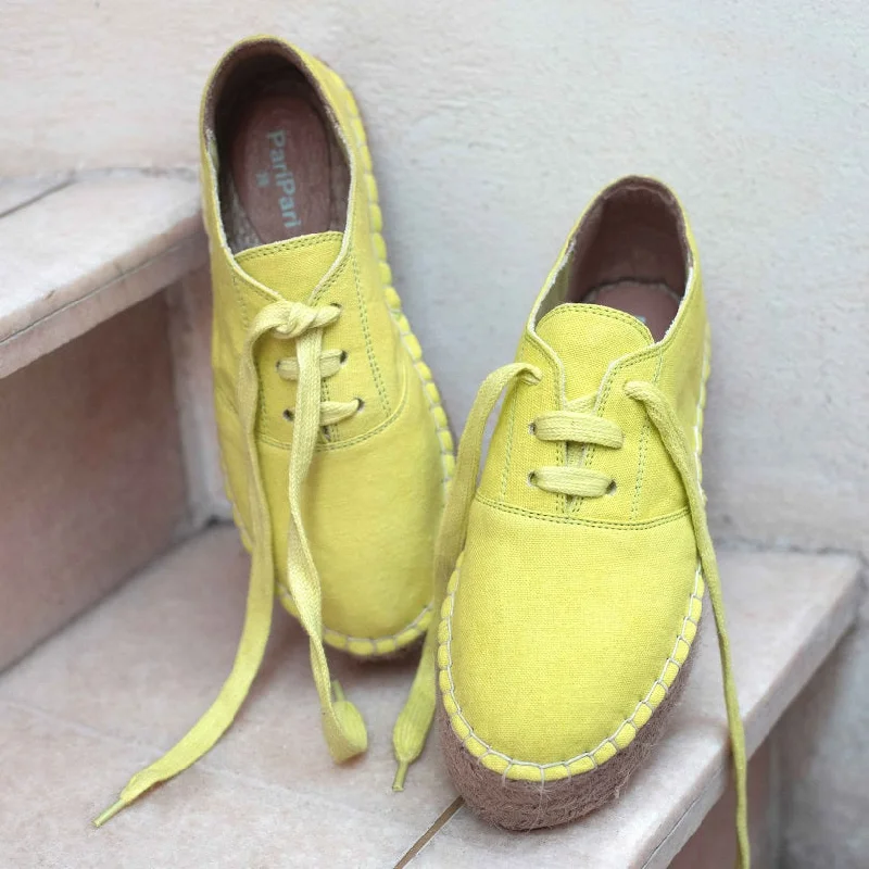 The Havana Lace-ups - Ladies Fancy Lime Shoes