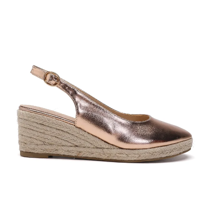 Victoria Rose Gold Espadrilles