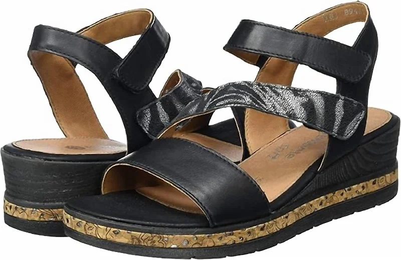 Women's Ankle Strap Sandals In Black