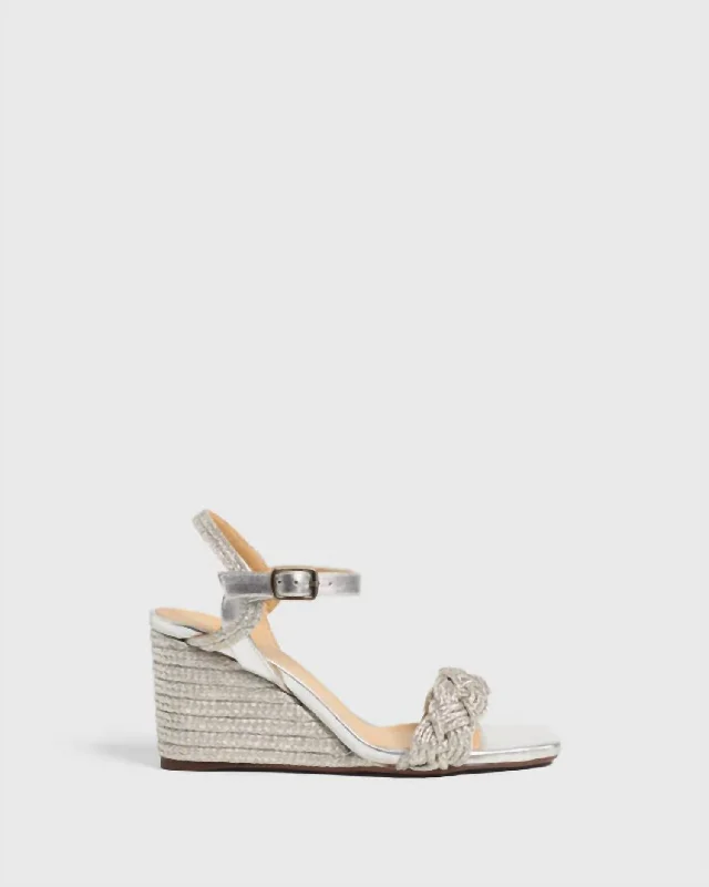 Women's Brielle Metalizado Wedge In Platinum