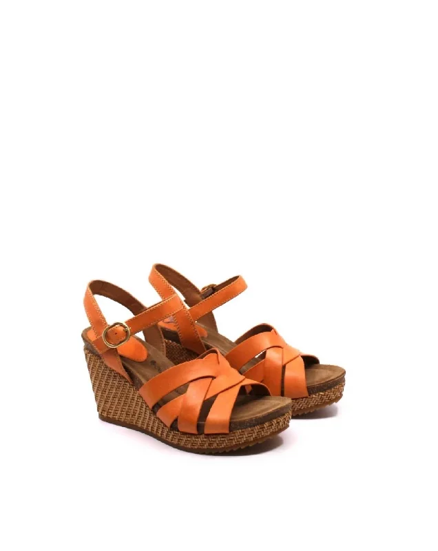 Women's Carlana Wedge Sandal In Sunset Orange