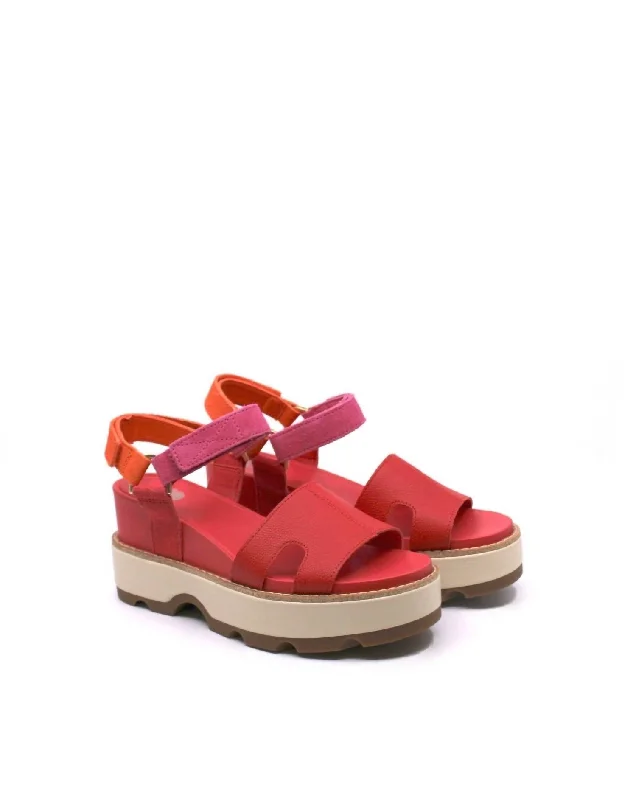 Women's Joanie Iv Wedge Sandals In Red Glo/honey White