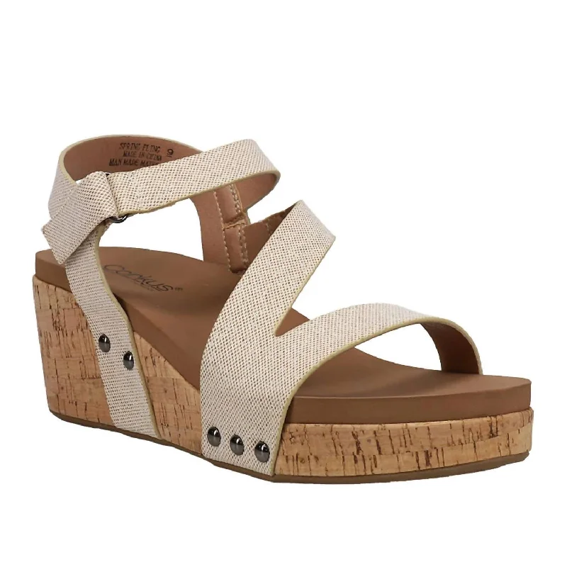 Women's Spring Fling Wedge In Gold Shimmer